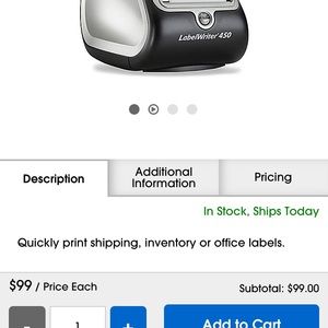 Dymo 450 label writer read first comment please